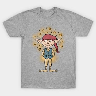 Magical Podgy Elf Digital Illustration T-Shirt